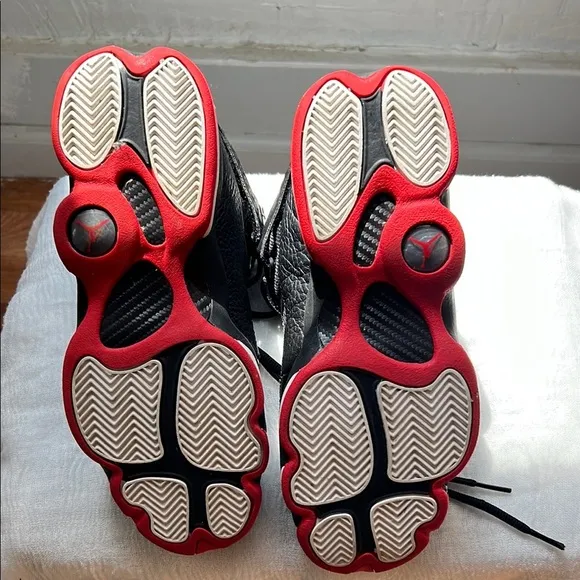 Jordan Black and Red High-Top Sneakers