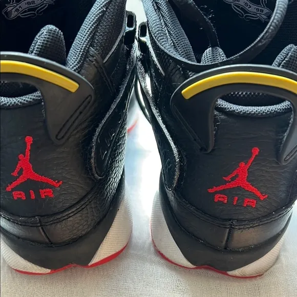 Jordan Black and Red High-Top Sneakers