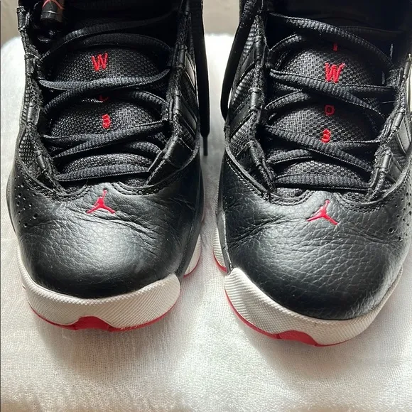 Jordan Black and Red High-Top Sneakers