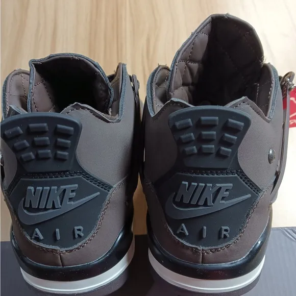 Jordan Gray and Black High-Top Athletic Sneakers