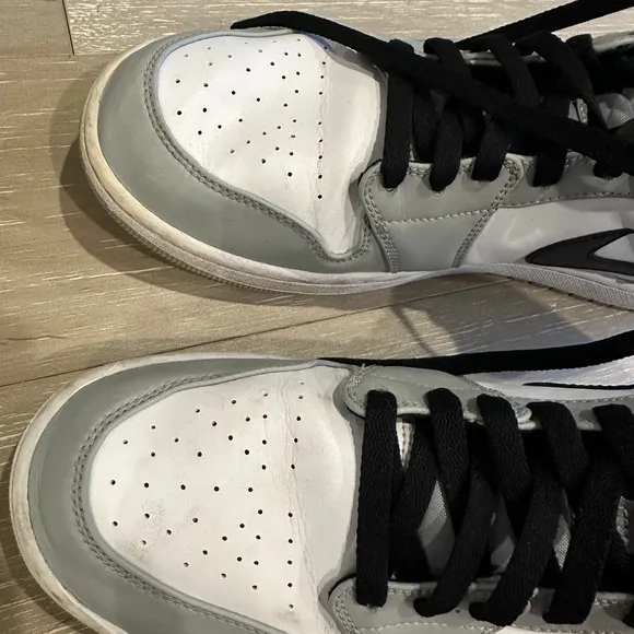 Jordan Gray and White Sneakers Classic Design