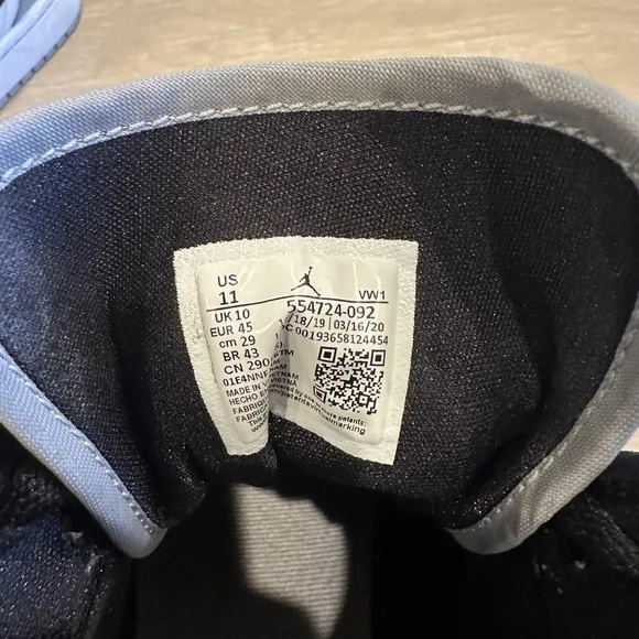 Jordan Gray and White Sneakers Classic Design