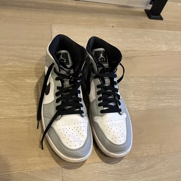 Jordan Gray and White Sneakers Classic Design