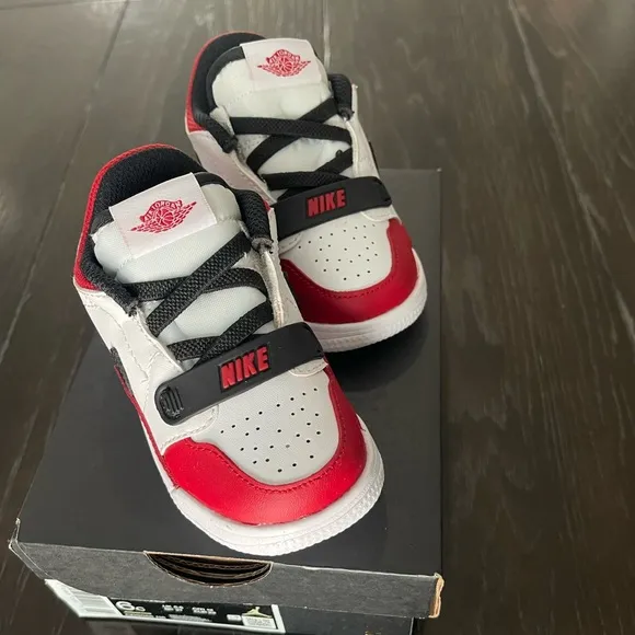 Jordan Legacy Toddler Shoes Color: Red/White  Size: 6c (5.5)