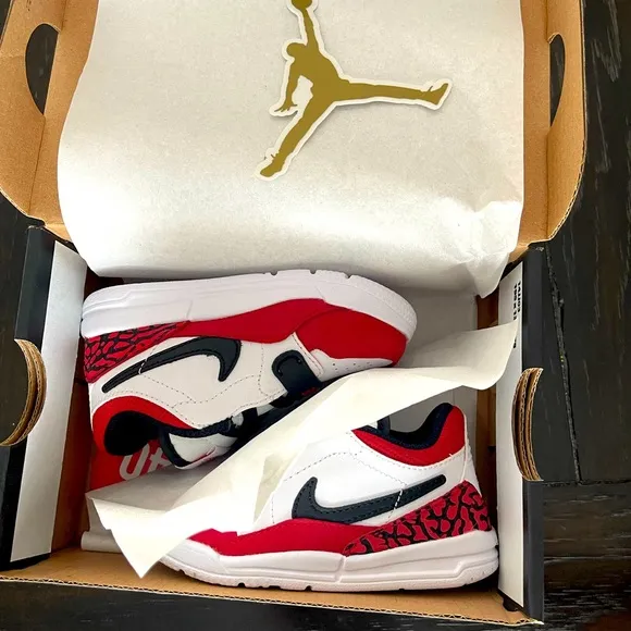 Jordan Legacy Toddler Shoes Color: Red/White  Size: 6c (5.5)