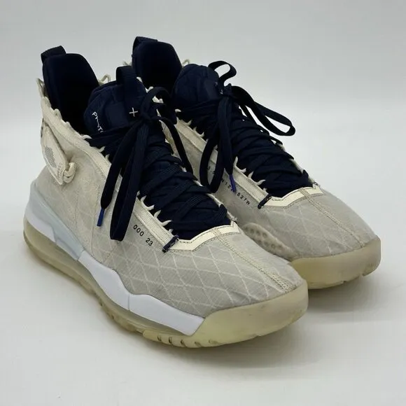 Jordan Proto Max 720 Pale Ivory Midnight Navy Basketball Shoes Men's Size 12