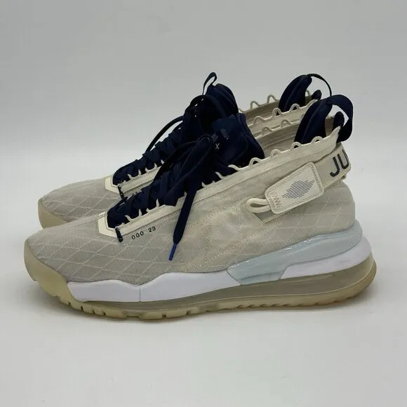 Jordan Proto Max 720 Pale Ivory Midnight Navy Basketball Shoes Men's Size 12
