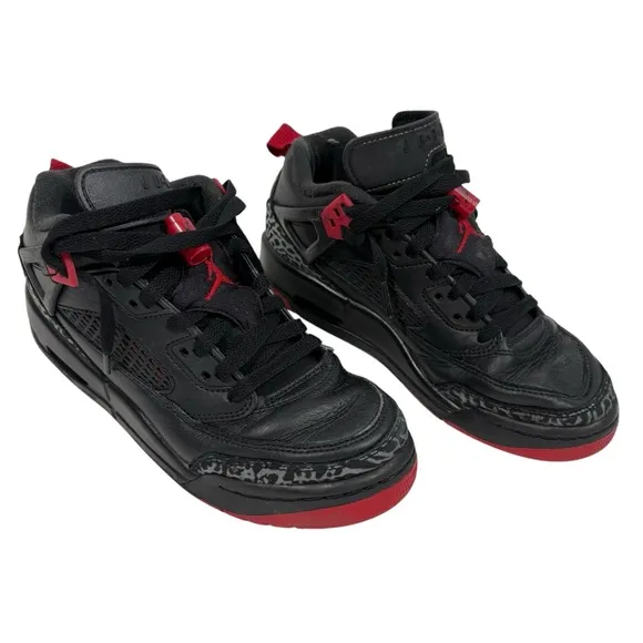 Jordan Spizike Low Bred Youth Kids 5Y Low Top Lace Up Sneakers Shoes Black Red