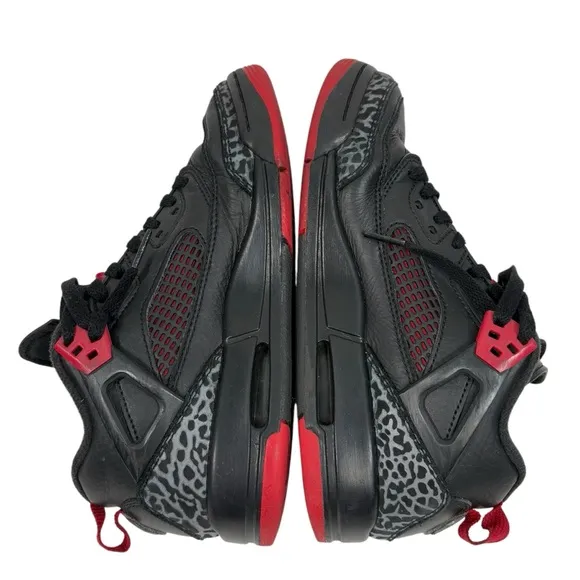 Jordan Spizike Low Bred Youth Kids 5Y Low Top Lace Up Sneakers Shoes Black Red