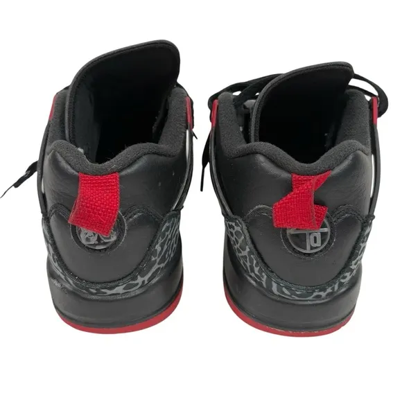 Jordan Spizike Low Bred Youth Kids 5Y Low Top Lace Up Sneakers Shoes Black Red