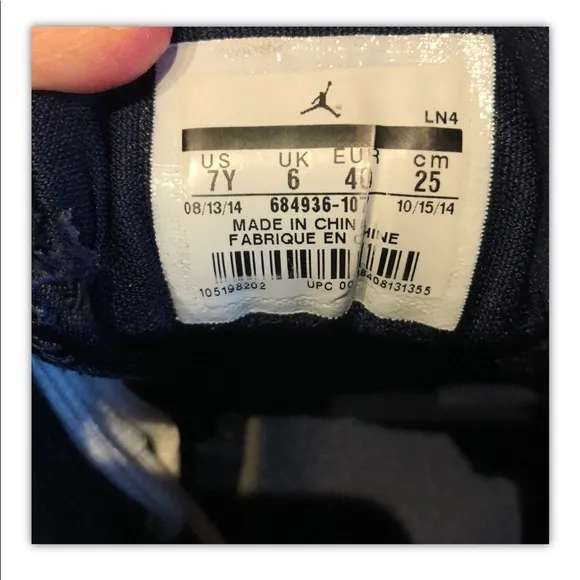 Jordan Superfly 3 Boys Size 7Y Blue 684936-107 3/4 Mid Top Basketball SNEAKERS