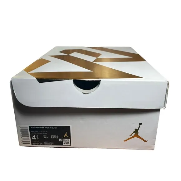 Jordan Why Not .6 GS Black Gold DO7191 071 Basketball Shoes Boys 4.5Y