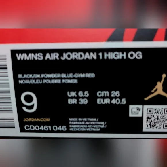 Jordan Women's Athletic Shoes - Black, Blue, and Red