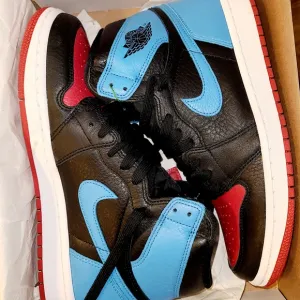 Jordan Women's Athletic Shoes - Black, Blue, and Red