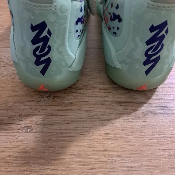 Jordan Zion 3 Kids' Mint Green and Purple Athletic Shoes Size 12