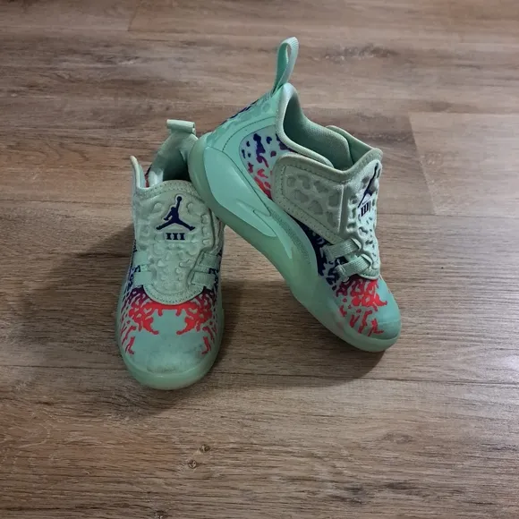 Jordan Zion 3 Kids' Mint Green and Purple Athletic Shoes Size 12