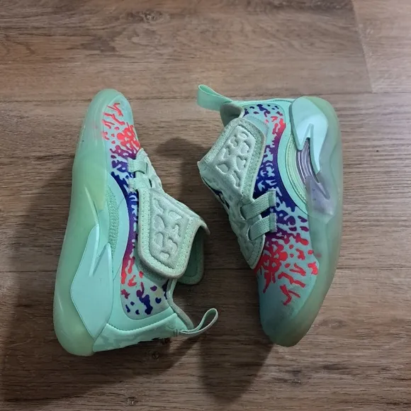 Jordan Zion 3 Kids' Mint Green and Purple Athletic Shoes Size 12