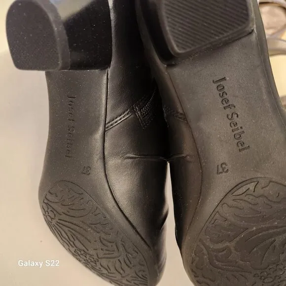 Josef Seibel &quot;Amy&quot; 07 Black Leather boots. New in wholesale box. EU 37/US 6-6.5