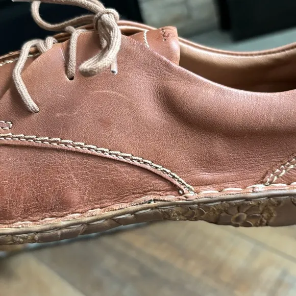 Josef Seibel Women Sz 41 US 10-10.5 Rosalie 50 Cognac Brown Leather Oxford Shoes