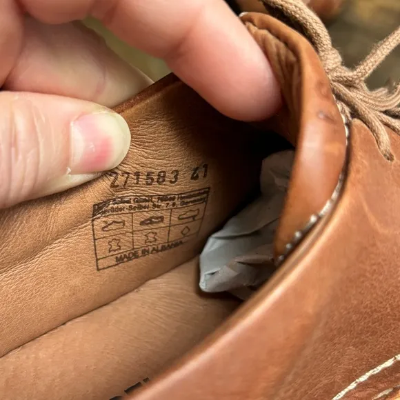 Josef Seibel Women Sz 41 US 10-10.5 Rosalie 50 Cognac Brown Leather Oxford Shoes