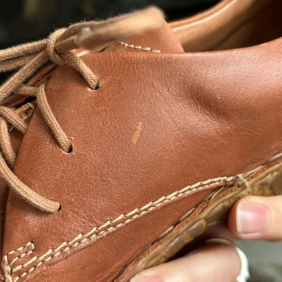 Josef Seibel Women Sz 41 US 10-10.5 Rosalie 50 Cognac Brown Leather Oxford Shoes