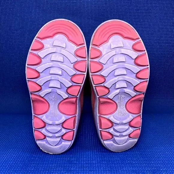 KAMIK BLUSTER 2 Kids Girls Size 2 - Pink/purple Waterproof Boots EK4080-MBU