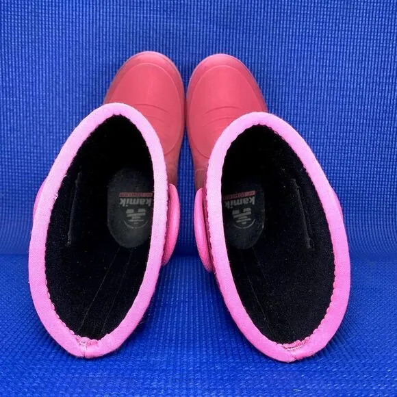 KAMIK BLUSTER 2 Kids Girls Size 2 - Pink/purple Waterproof Boots EK4080-MBU