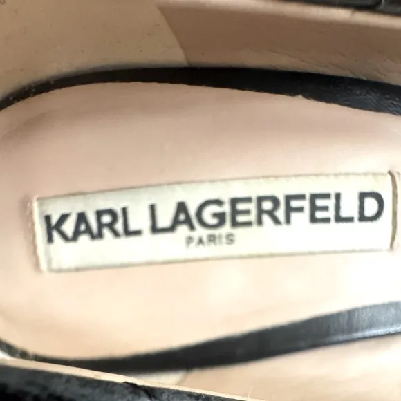 Karl Lagerfeld women’s black quilted pumps size 7.5