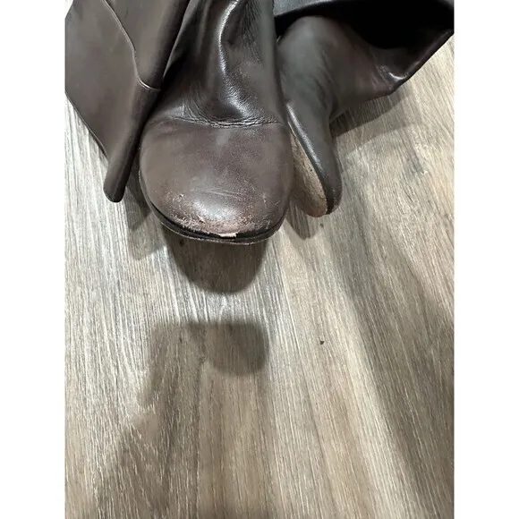 Kate Spade Shoes‎ Womens Leather Size 9.5 M Brown Knee High Heeled Boots
