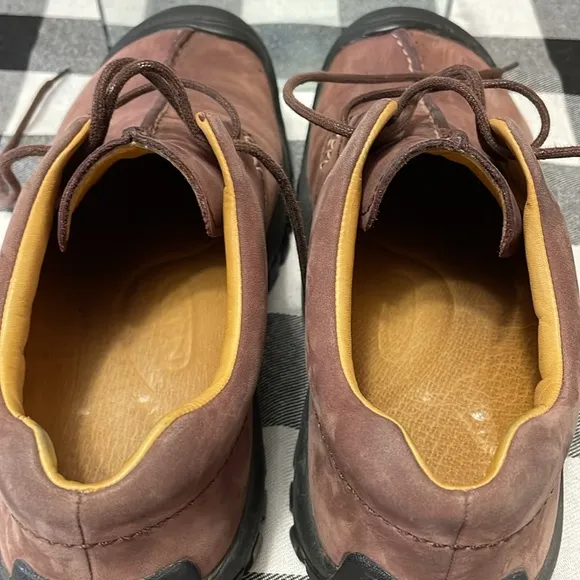 Keen Boston Casual Lace Up Suede Nubuck Leather Shoes Waterproof Brown Women's 8
