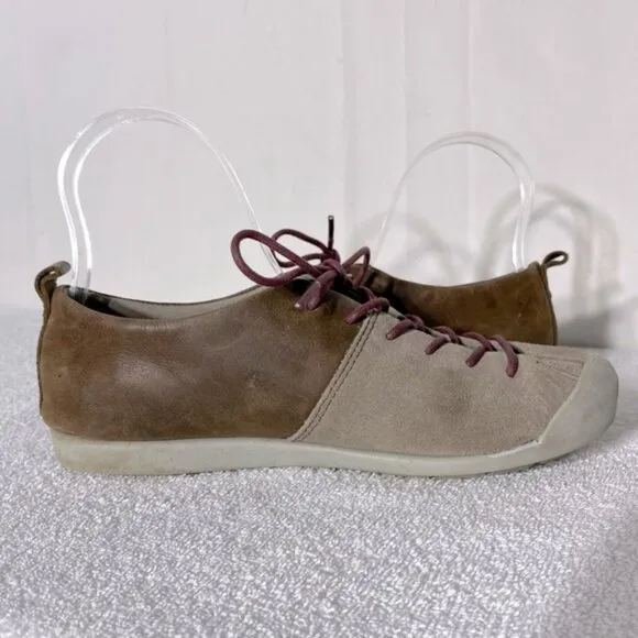 Keen Brown Taupe Lower East Side Lace Up Sneaker Style Shoes 7.5