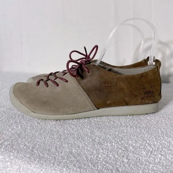 Keen Brown Taupe Lower East Side Lace Up Sneaker Style Shoes 7.5