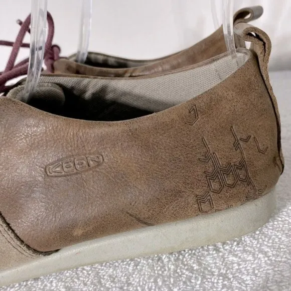 Keen Brown Taupe Lower East Side Lace Up Sneaker Style Shoes 7.5