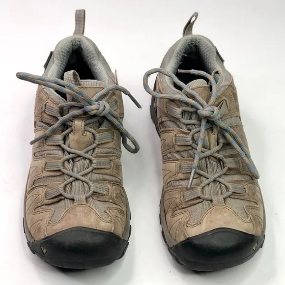 Keen hiking shoes low top tan grey lace up bump toe size 8