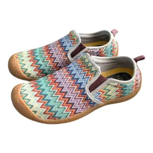 KEEN Howser Canvas Chevron/Plaza Taupe Durable Slip-on Slipper Shoes Women's 9.5