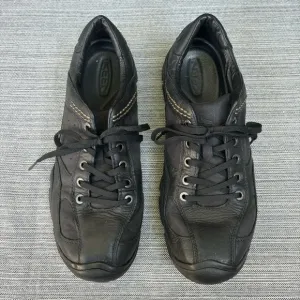 KEEN Lace Up Leather Oxfords Black Size 12 Casual Comfort Shoe