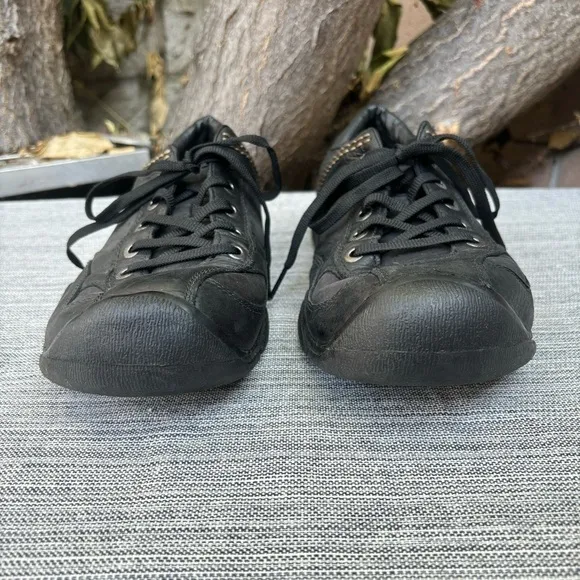 KEEN Lace Up Leather Oxfords Black Size 12 Casual Comfort Shoe