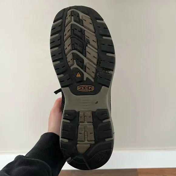 Keen Men's Sparta II ESD Aluminum Toe Work Shoes in Black/Grey Flannel