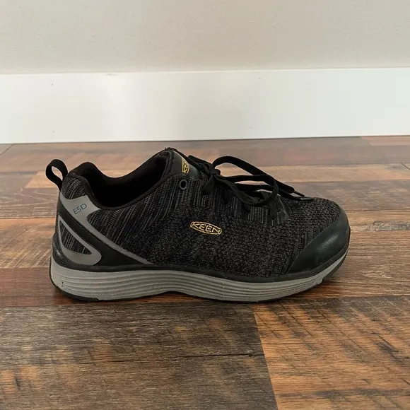 Keen Men's Sparta II ESD Aluminum Toe Work Shoes in Black/Grey Flannel