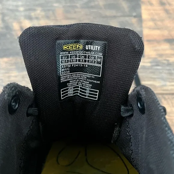 Keen Men's Sparta II ESD Aluminum Toe Work Shoes in Black/Grey Flannel