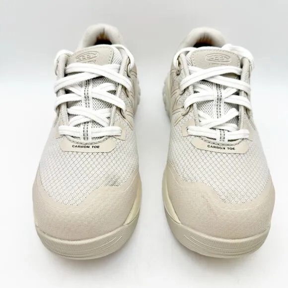 Keen Womens Dillon Work Shoes US 7 Wide Silver White Composite Toe SR NIB