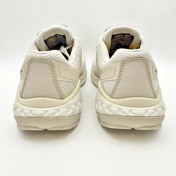 Keen Womens Dillon Work Shoes US 7 Wide Silver White Composite Toe SR NIB