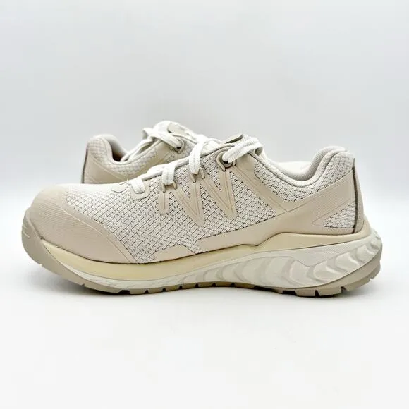 Keen Womens Dillon Work Shoes US 7 Wide Silver White Composite Toe SR NIB