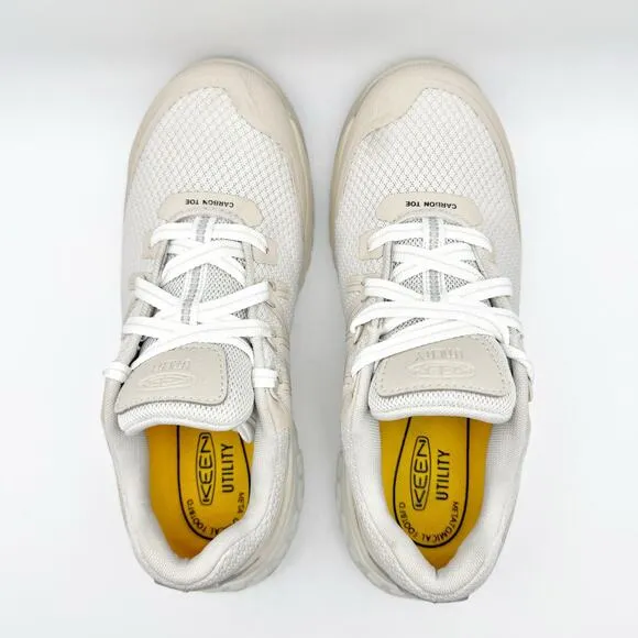 Keen Womens Dillon Work Shoes US 7 Wide Silver White Composite Toe SR NIB