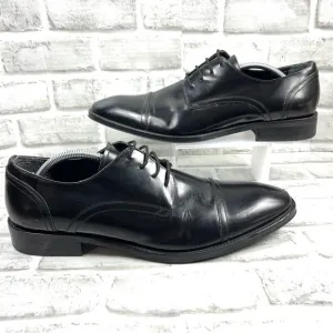 Kenneth Cole All Gathered ED Men’s Size 11.5 Black Leather Captoe Oxford Shoes