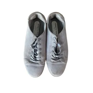 Kenneth Cole Mens Gray Leather Lace Up Low Top Sneakers Shoes Size 9.5