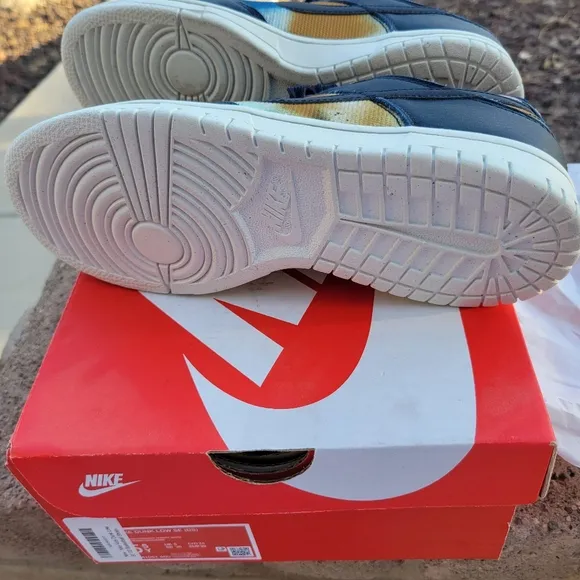 Kid's Nike Dunk Low Graffiti Navy