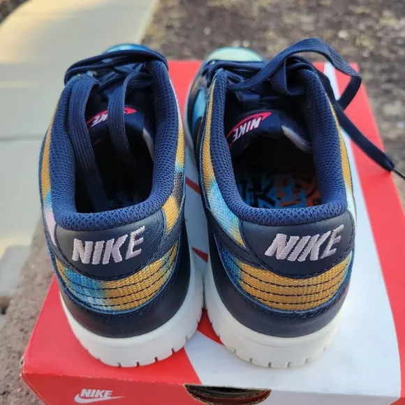Kid's Nike Dunk Low Graffiti Navy