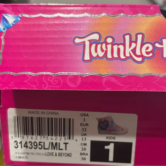 Kids Skechers Twi-Lites 2.0 Love &amp; Beyond SZ 1