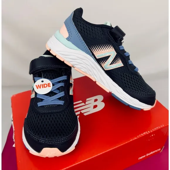 KIDS UNISEX NEW BALANCE 680V6 PHANTOM/STELLAR BLUE SNEAKER (11 Wide) New…